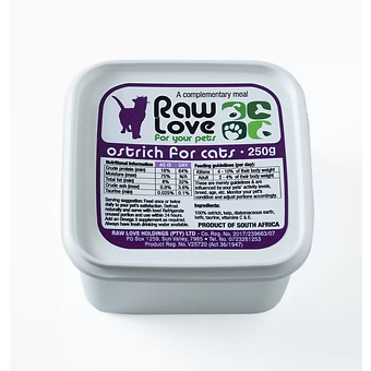 Raw Love Pets - Meals for Cats - Ostrich
